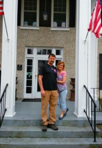 Photo of new innkeepers, Dana & Trey, at Steeles Tavern Manor in the Shenandoah Valley of Virginia.