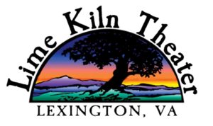 Lime Kiln Theater in Lexington VA logo - very colorful with silhouette of a tree against a colorful sunset background.