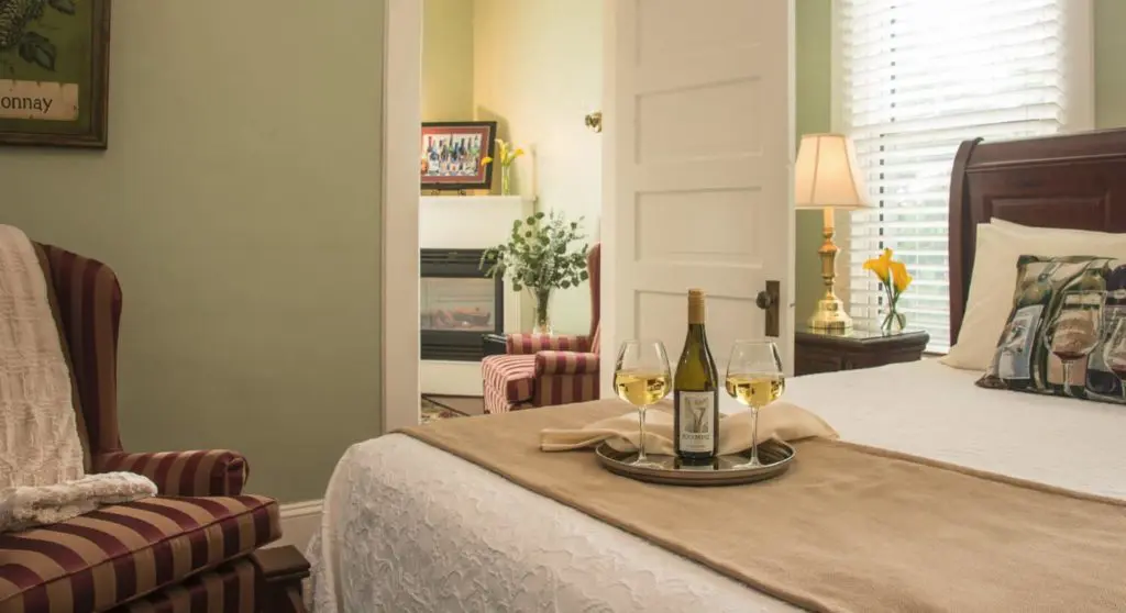 Relax and unwind with wine from top wineries in Northern Virginia in the guest room at our Shenandoah VAlley Bed and Breakfast