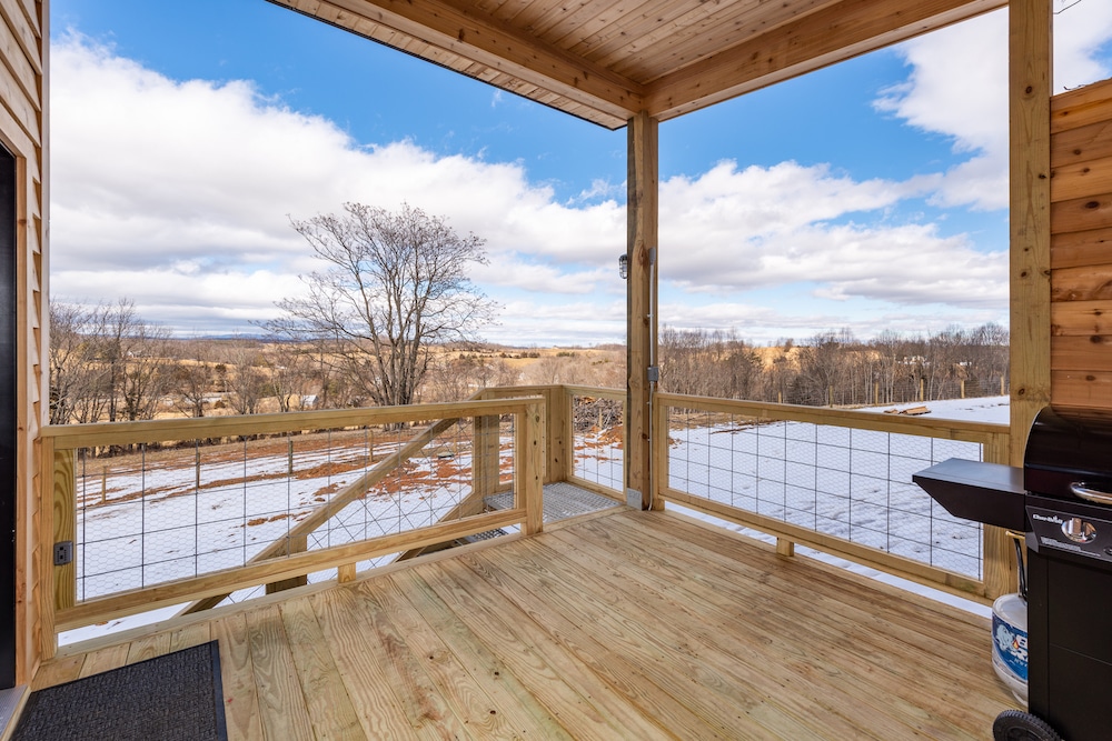 Beautiful winter views from our romantic cabins in Virginia