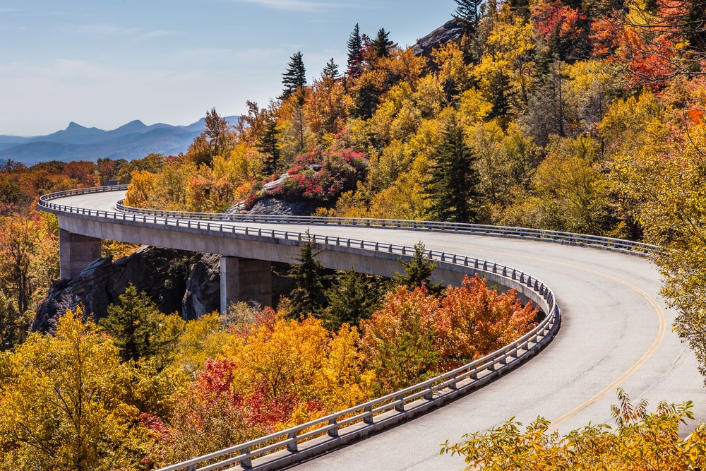 Stunning fall foliage in the Shenandoah Valley on the Blue Ridge Parkway