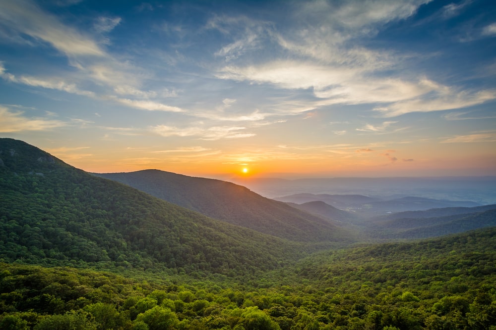 Enjoy spectacular views like this in the Shenandoah valley when you stay at our luxury cabins in Virginia, one of the most unique places to stay in Virginia