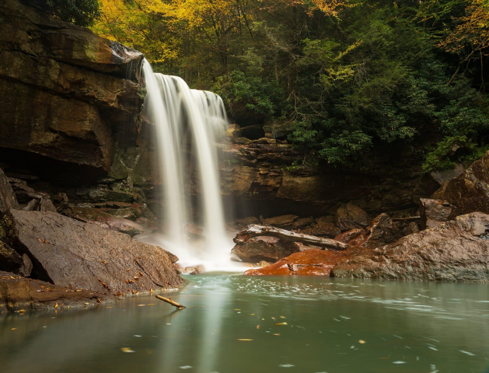 Douglas Falls, one of the best Blue Ridge Parkway waterfalls to visit.