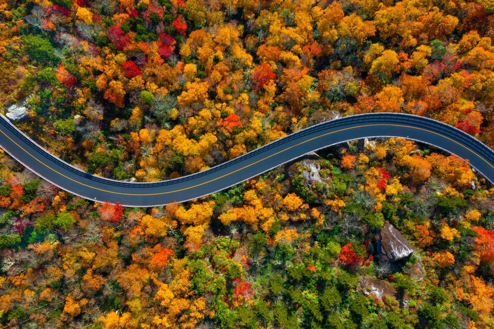 overview of the Blue Ridge Parkway - the best place to enjoy Fall in Virginia