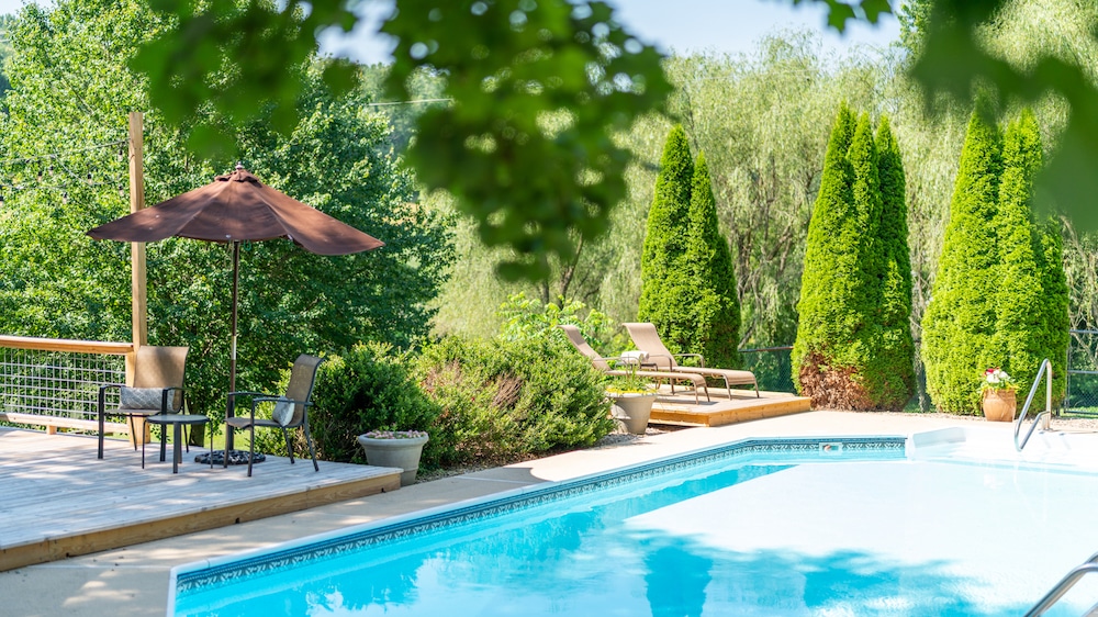 Our onsite pool at our Shenandoah Valley Inn & Cabins is the best way to beat the summer heat!